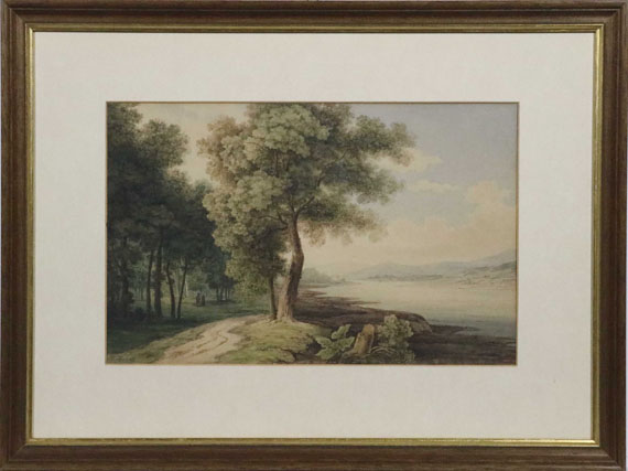 Ferdinand Kobell - Mittelrheinische Flußlandschaft - Rahmenbild