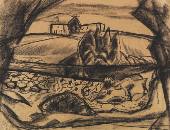 Otto Dix - Gehöft am Fluss II