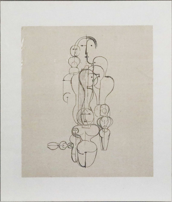 Oskar Schlemmer - Konzentrische Gruppe (Figurenplan K1) - Rahmenbild