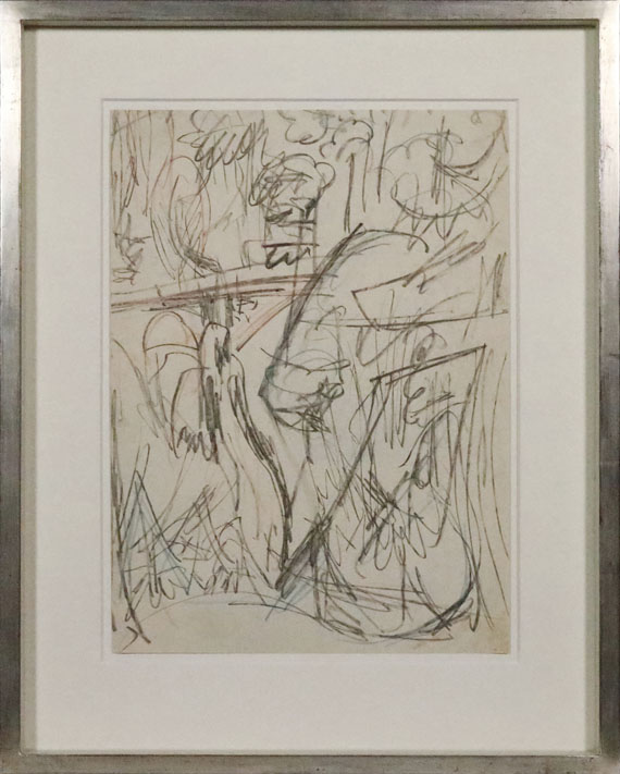 Ernst Ludwig Kirchner - Brücke im Wald bei Königstein - Rahmenbild