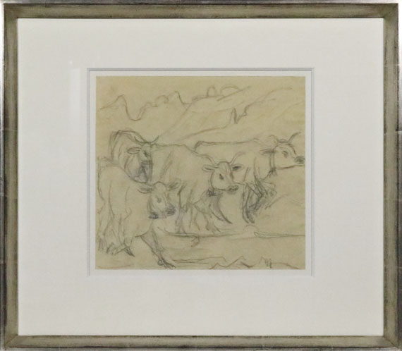 Ernst Ludwig Kirchner - Kühe im Gebirge - Rahmenbild