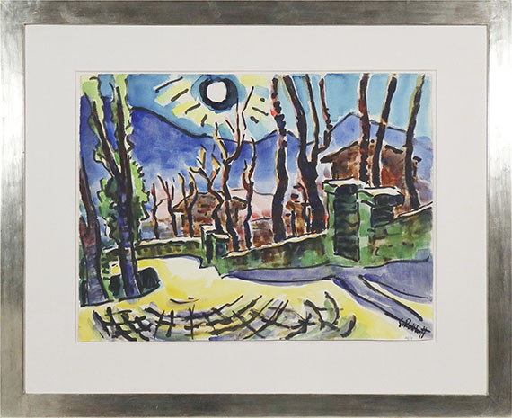 Karl Schmidt-Rottluff - Tessiner Dorf - Rahmenbild