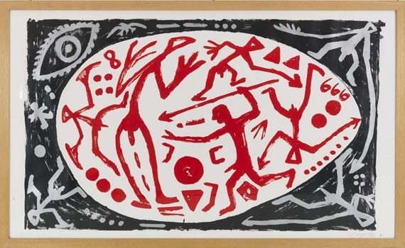 A. R. Penck (d.i. Ralf Winkler) - Ohne Titel - Rahmenbild