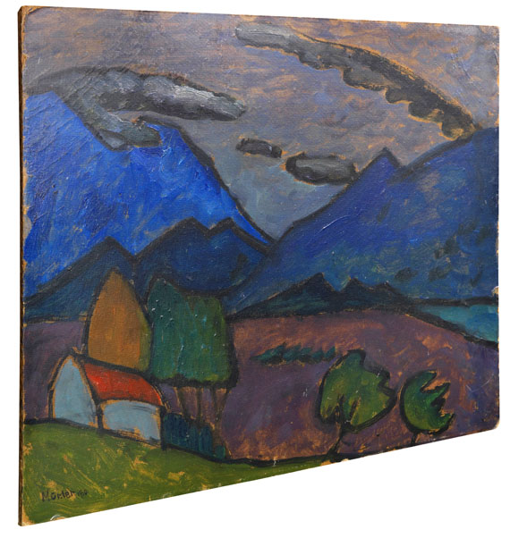 Gabriele Münter - Berglandschaft mit Haus