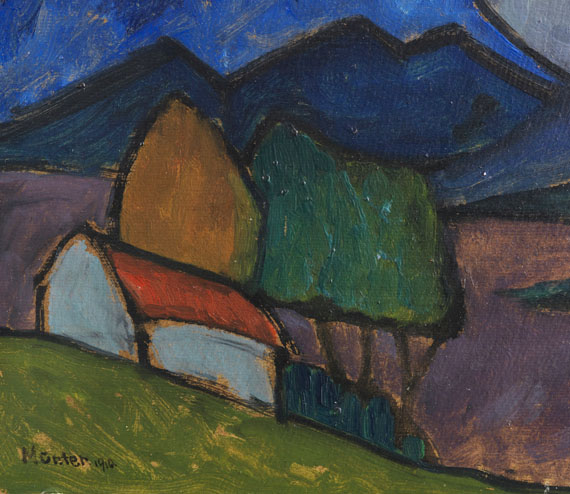 Gabriele Münter - Berglandschaft mit Haus