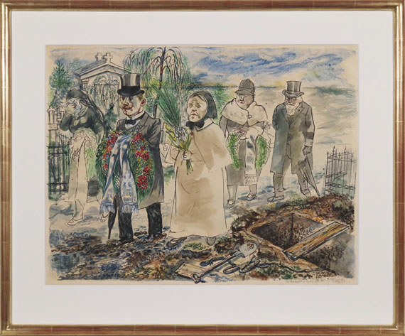 George Grosz - Grablegung/ Letzte Instanz/ He was a good provider - Rahmenbild