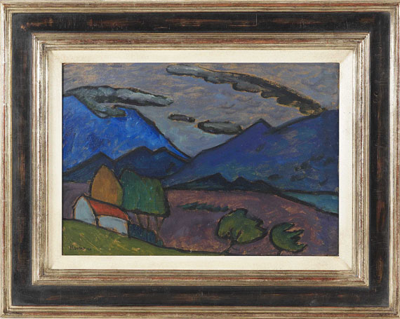 Gabriele Münter - Berglandschaft mit Haus - Rahmenbild