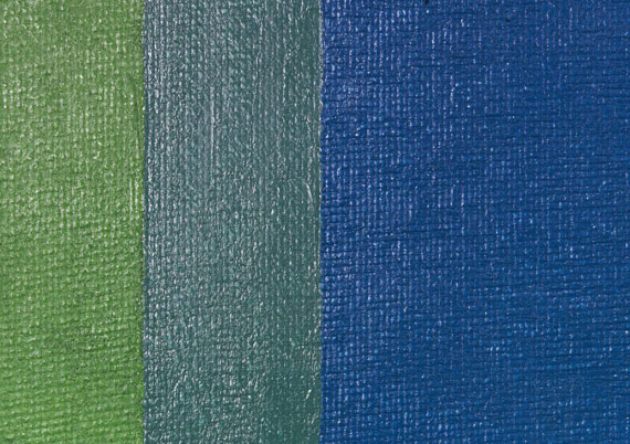 Josef Albers - Squares: Blue and Cobalt Green in Cadmium Green - Weitere Abbildung