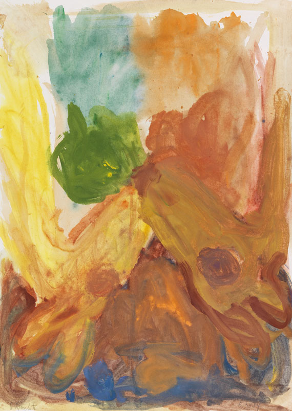 Georg Baselitz - Ohne Titel (zwei Rehe)