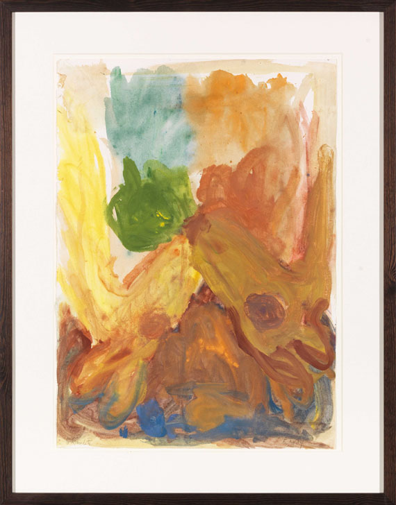 Georg Baselitz - Ohne Titel (zwei Rehe) - Rahmenbild
