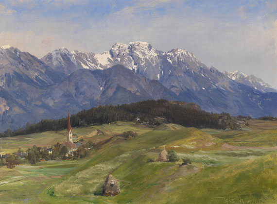 Edward Theodore Compton - Blick auf Igls im Inntal