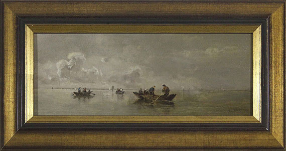 Joseph Wopfner - Fischer auf dem Chiemsee - Rahmenbild