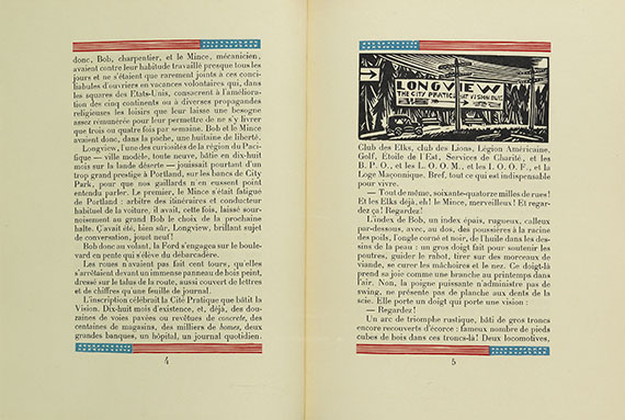 Frans Masereel - Durtain, Découverte de Longview. 1927 - Weitere Abbildung