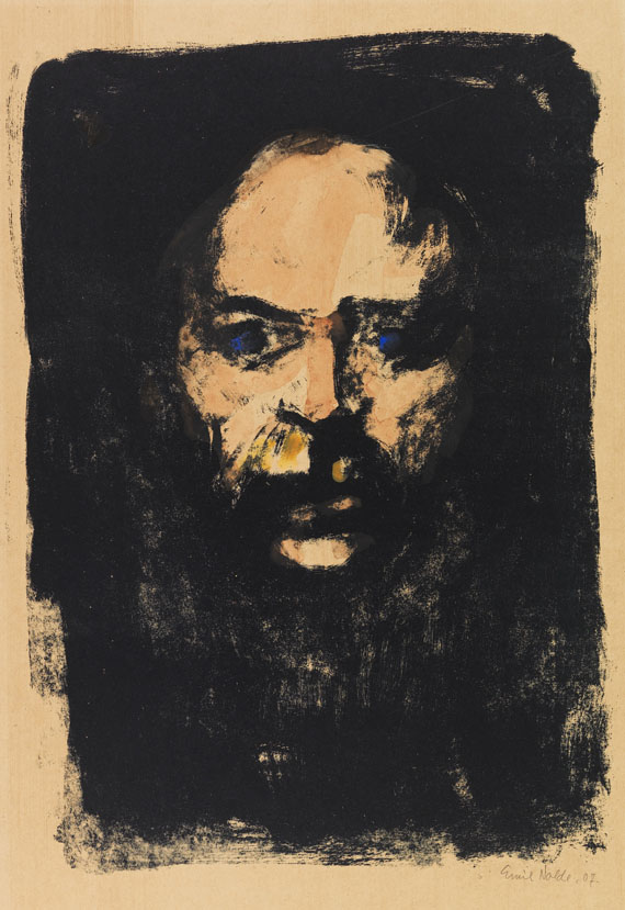 Emil Nolde - Männerkopf (Selbstbildnis)