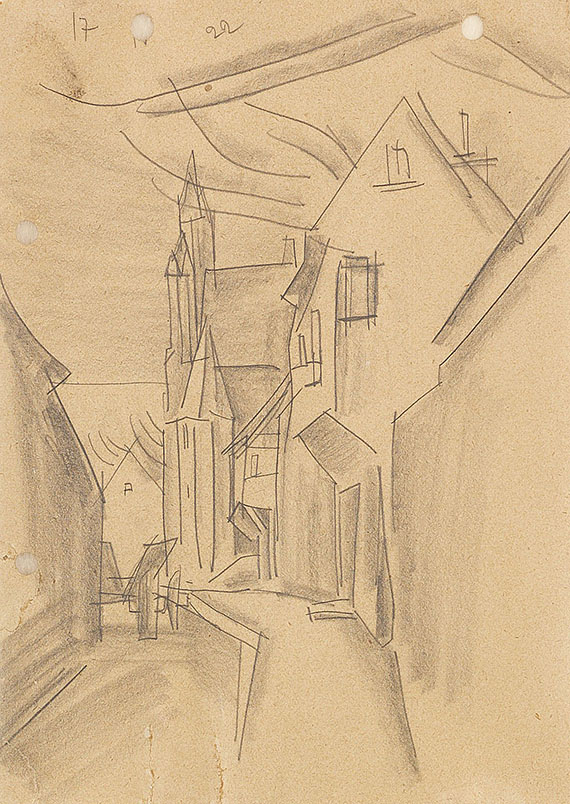 Lyonel Feininger - Strasse in Neubrandenburg