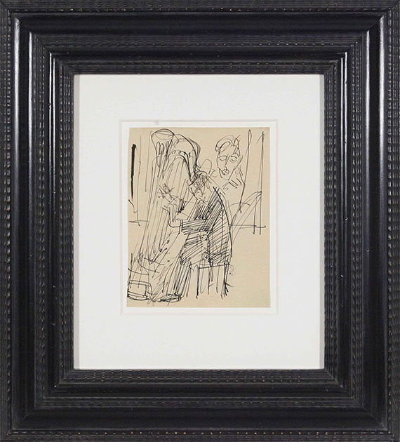 Ernst Ludwig Kirchner - Harfenspieler - Rahmenbild