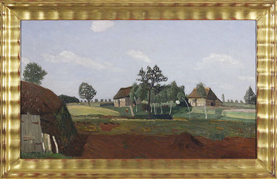 Modersohn - Sommertag im Moor (Erdhütte im Moor)