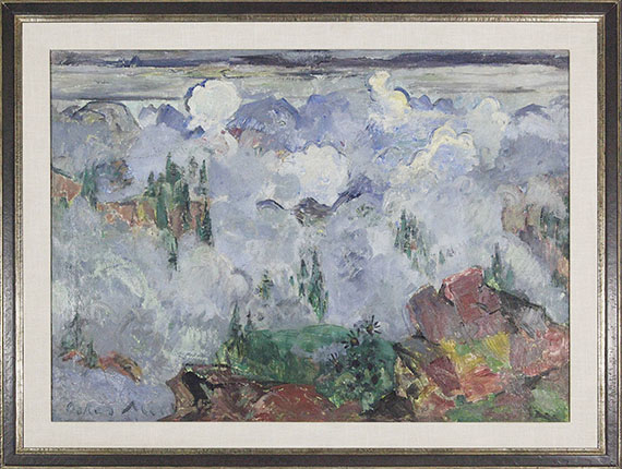 Oskar Moll - Wolken im Gebirge - Rahmenbild