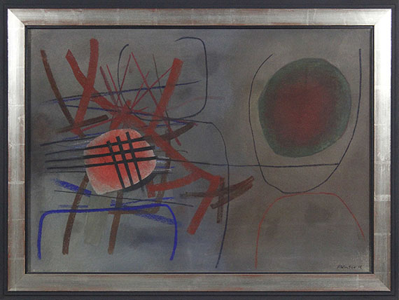 Fritz Winter - Übergittertes Rot - Rahmenbild