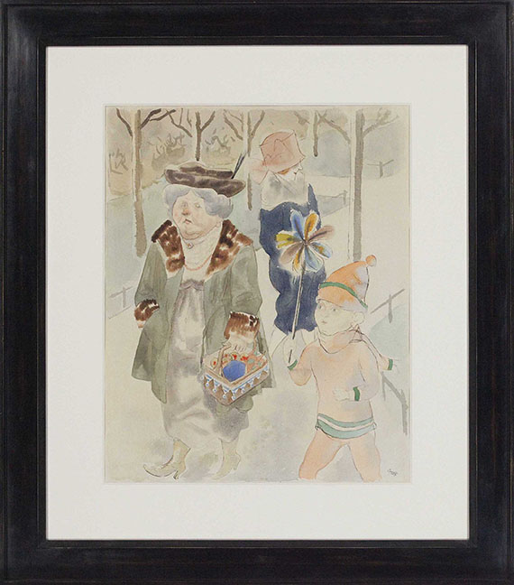 George Grosz - Rotkreuztante - Rahmenbild