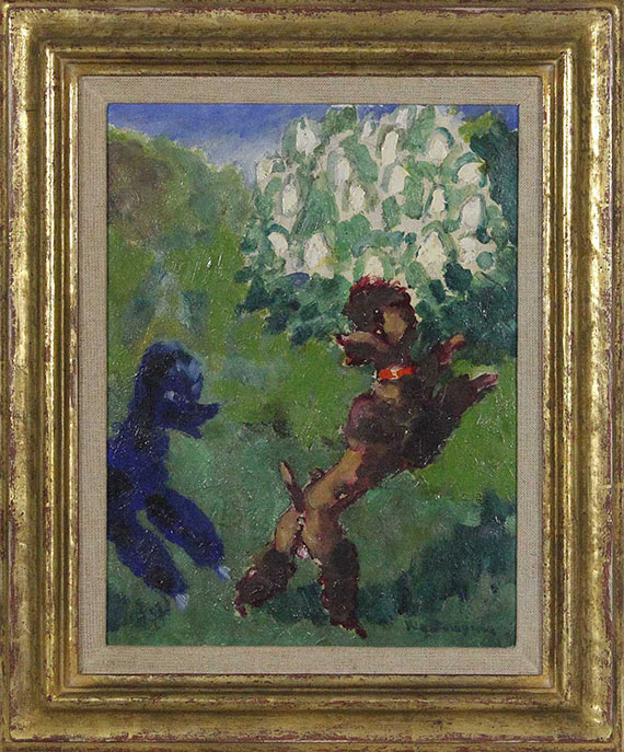 Kees van Dongen - Zwei spielende Pudel - Rahmenbild