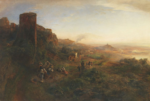 Oswald Achenbach - Abendstimmung in den Albaner Bergen