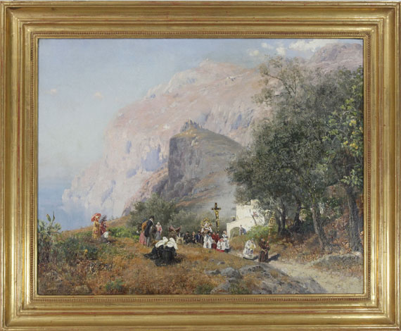 Carl Wuttke - Prozession auf Capri - Rahmenbild