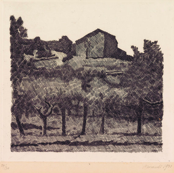 Giorgio Morandi - Paessaggio di Grizzana, le Lame