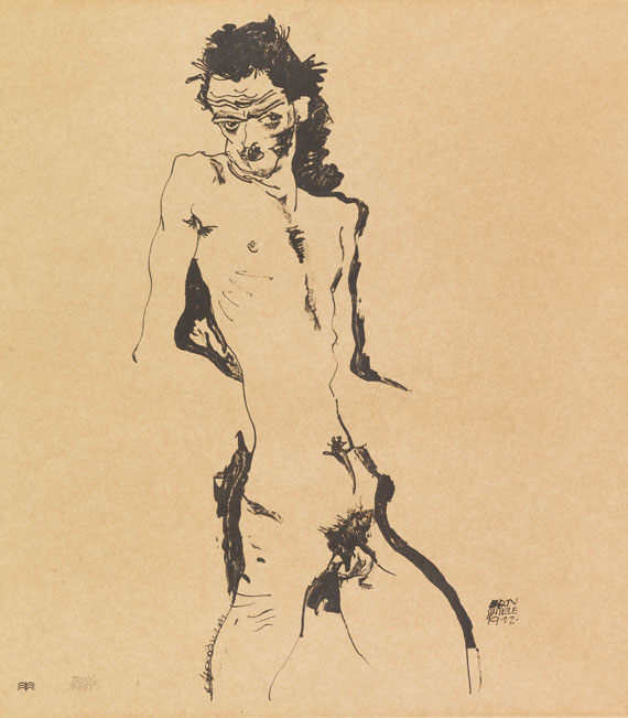 Egon Schiele - Männlicher Akt