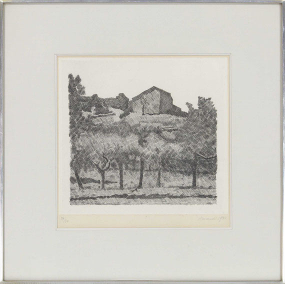 Giorgio Morandi - Paessaggio di Grizzana, le Lame - Rahmenbild