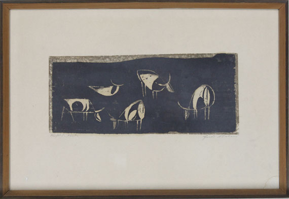 Ewald Mataré - Nächtliche Weide - Rahmenbild