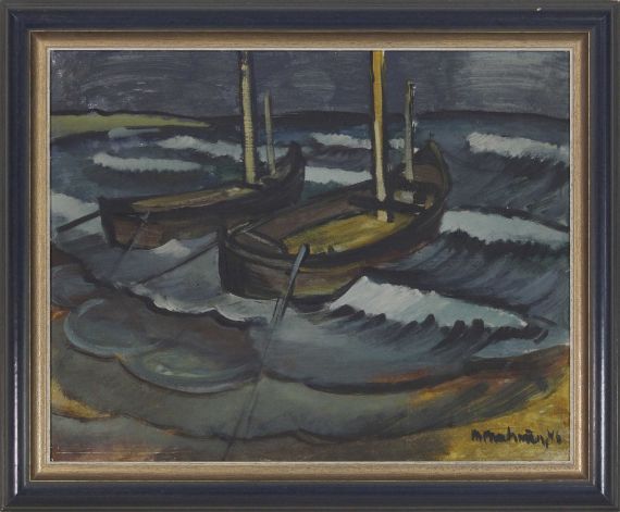 Ernst Mollenhauer - Boote am Kurischen Haff - Rahmenbild