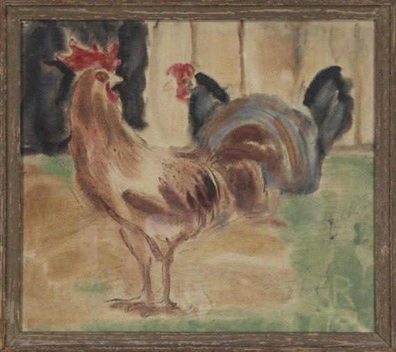 Christian Rohlfs - Hahn und Huhn - Rahmenbild