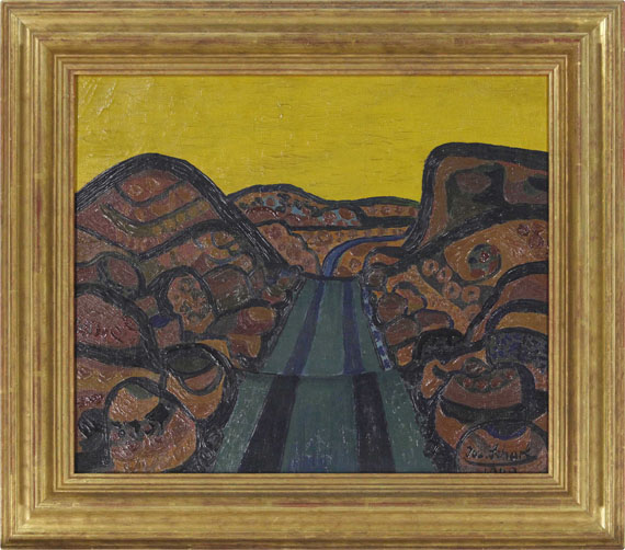Josef Scharl - Bergstraße (Mountain Road) - Rahmenbild