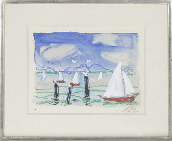 Otto Dix - Segelboote und Möwen - Rahmenbild