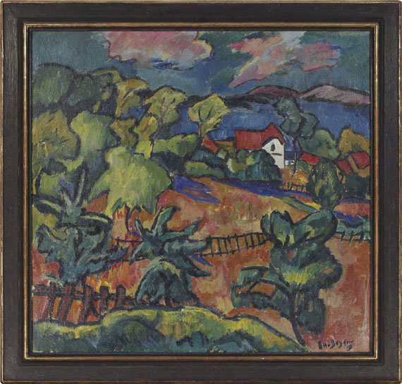 Otto Beyer - Landschaft bei Ferch am Schwielowsee - Rahmenbild