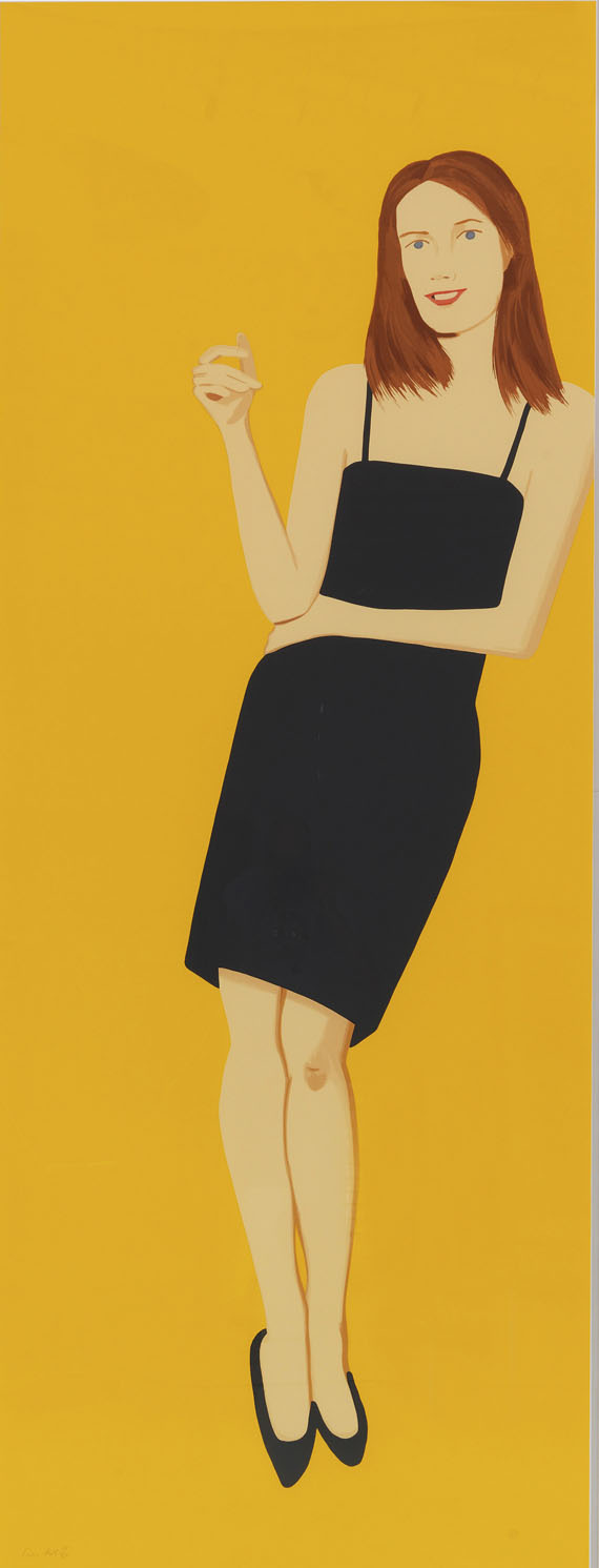 Alex Katz - Black Dress 4 (Sharon)