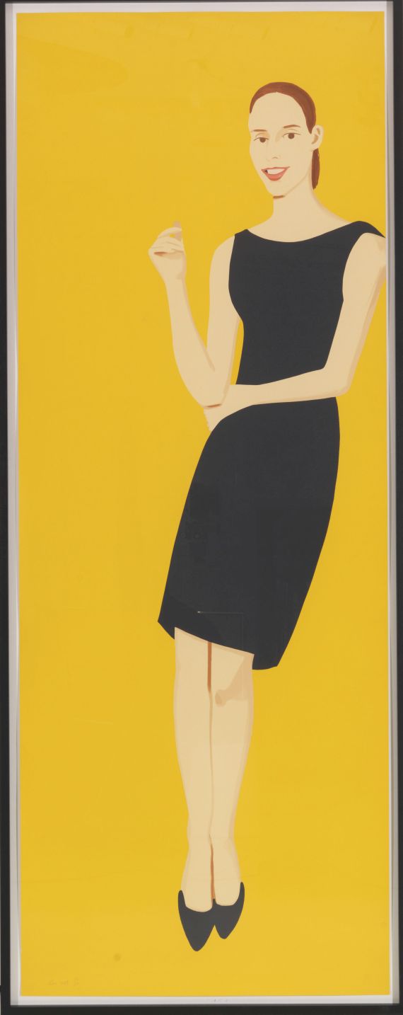 Alex Katz - Black Dress 5 (Ulla) - Rahmenbild