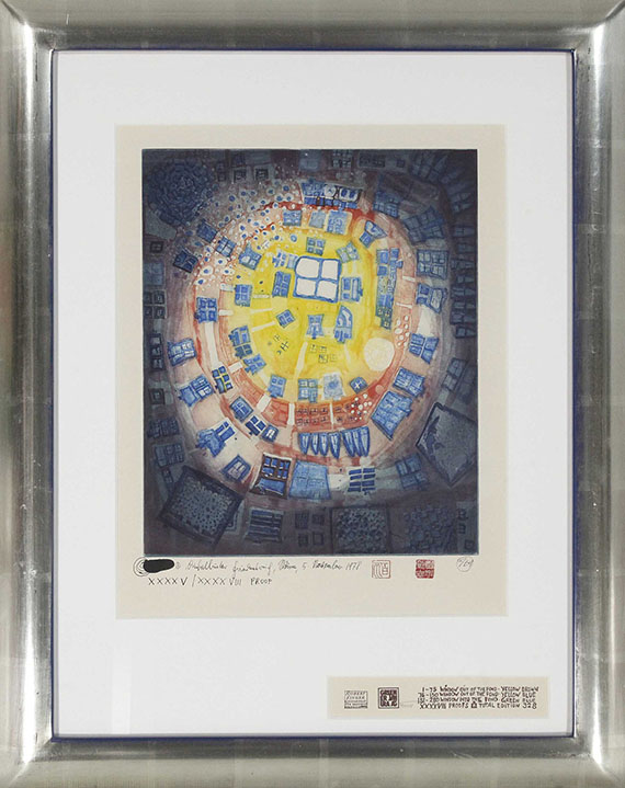 Friedensreich Hundertwasser - 769 Window out of the pond - window into the pond - Rahmenbild