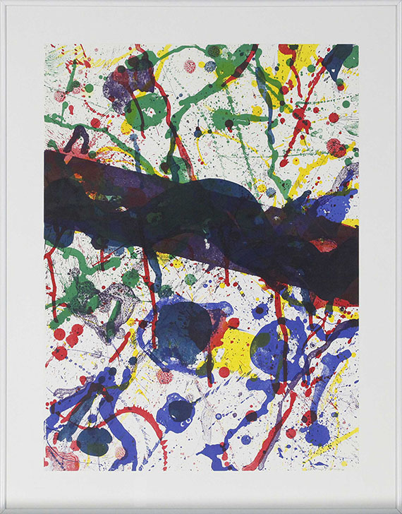 Sam Francis - 3 Bll.: Ohne Titel. Aus Michel Waldbergs Poèmes dans le ciel (SF-313/SF-314/SF-317) - Rahmenbild