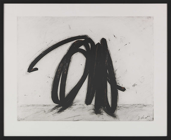 Bernar Venet - Indeterminate Lines (3-teilig) - Rahmenbild