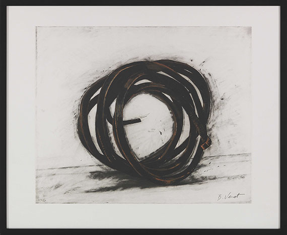 Bernar Venet - Indeterminate Lines (3-teilig) - Rahmenbild