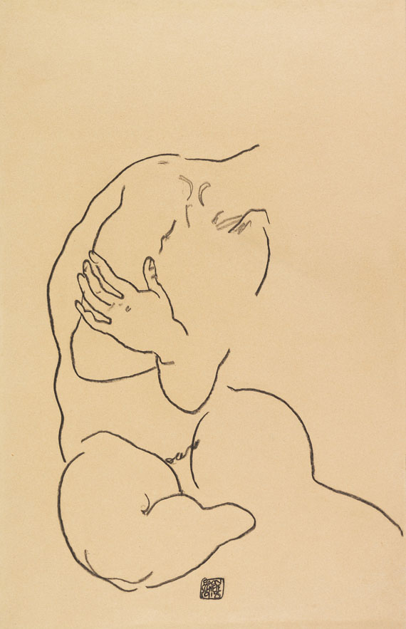 Egon Schiele - Sitzender weiblicher Torso