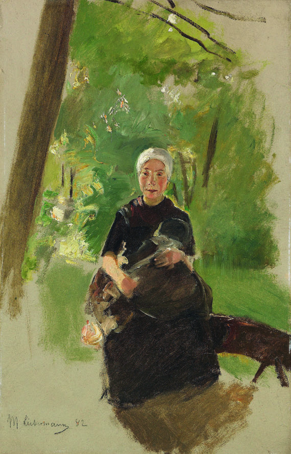 Max Liebermann - Junge Mutter unter Bäumen