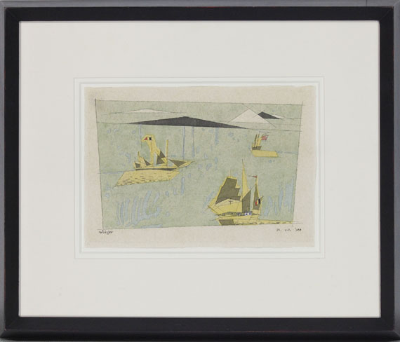 Lyonel Feininger - Drei Segelschiffe - Rahmenbild