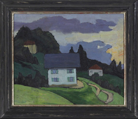 Gabriele Münter - Haus am Hang - Rahmenbild