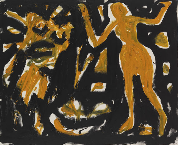 A. R. Penck (d.i. Ralf Winkler) - Dany in London mit Dämon