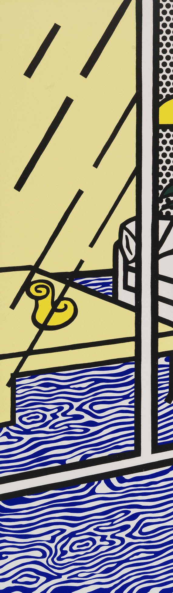 Roy Lichtenstein - Wallpaper with Blue Floor Interior - Weitere Abbildung