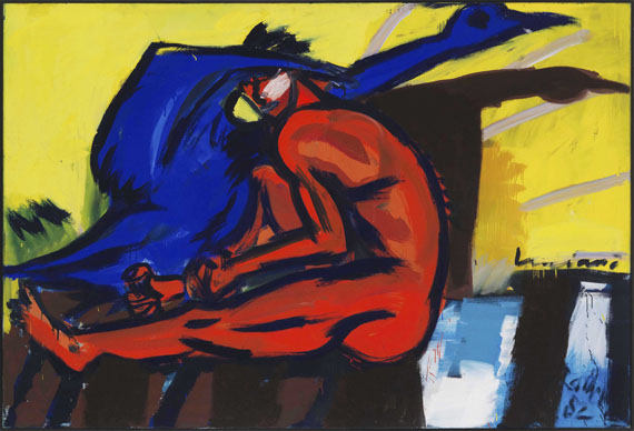 Rainer Fetting - Luciano - Schwan - Rahmenbild