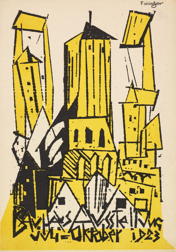 Lyonel Feininger - Postkarte Bauhaus-Ausstellung